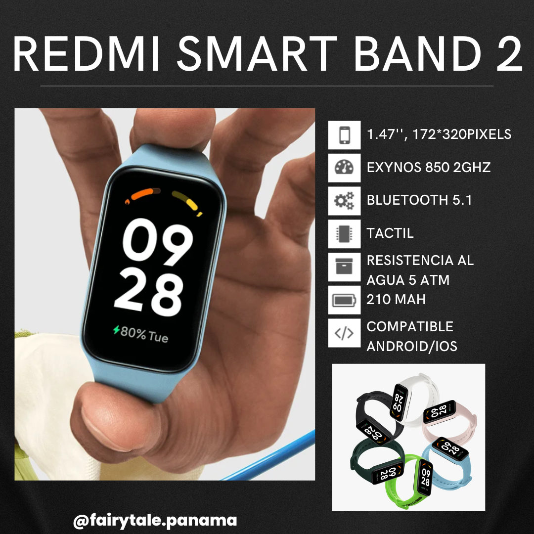 Reloj Inteligente REDMI Smart Band 2 – FairyTale.pa